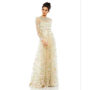 Elegant Mac DUGGAL Floral Embroidered Dress Size 18 Style 11226